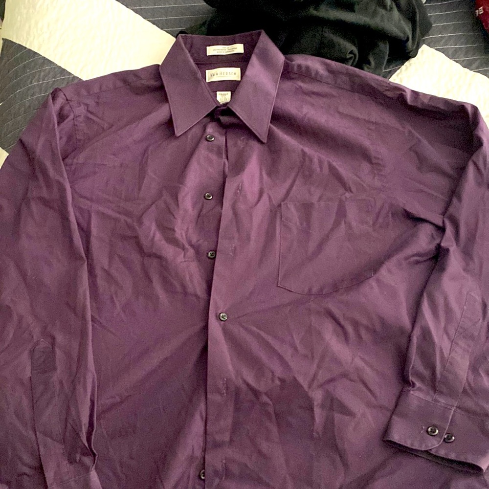 Purple van heusen dress shirt